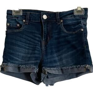 3/$15 Juniors Indigo Rein Dark Blue Denim Summer Shorts Size 3